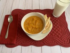 Butternut Squash Soup served