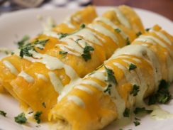 chicken enchiladas ready to eat