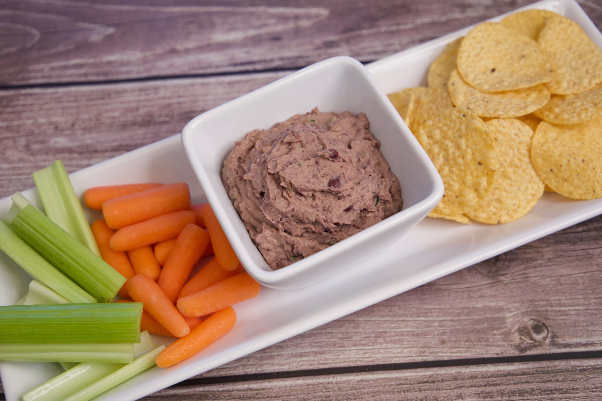 Black Bean Hummus ready to eat