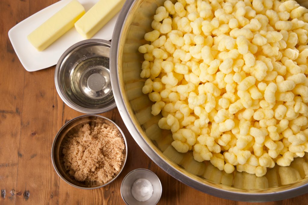 ingredients for caramel puffcorn