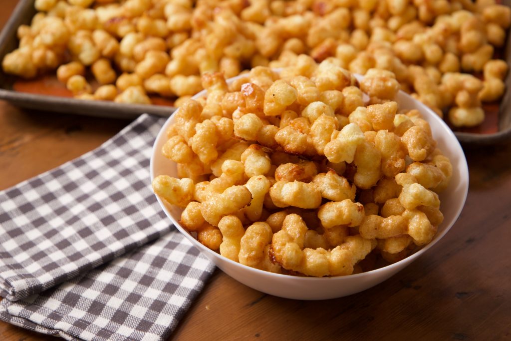 ready to eat the caramel puffcorn 