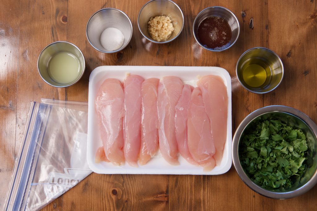 ingredients for cilantro chicken marinade