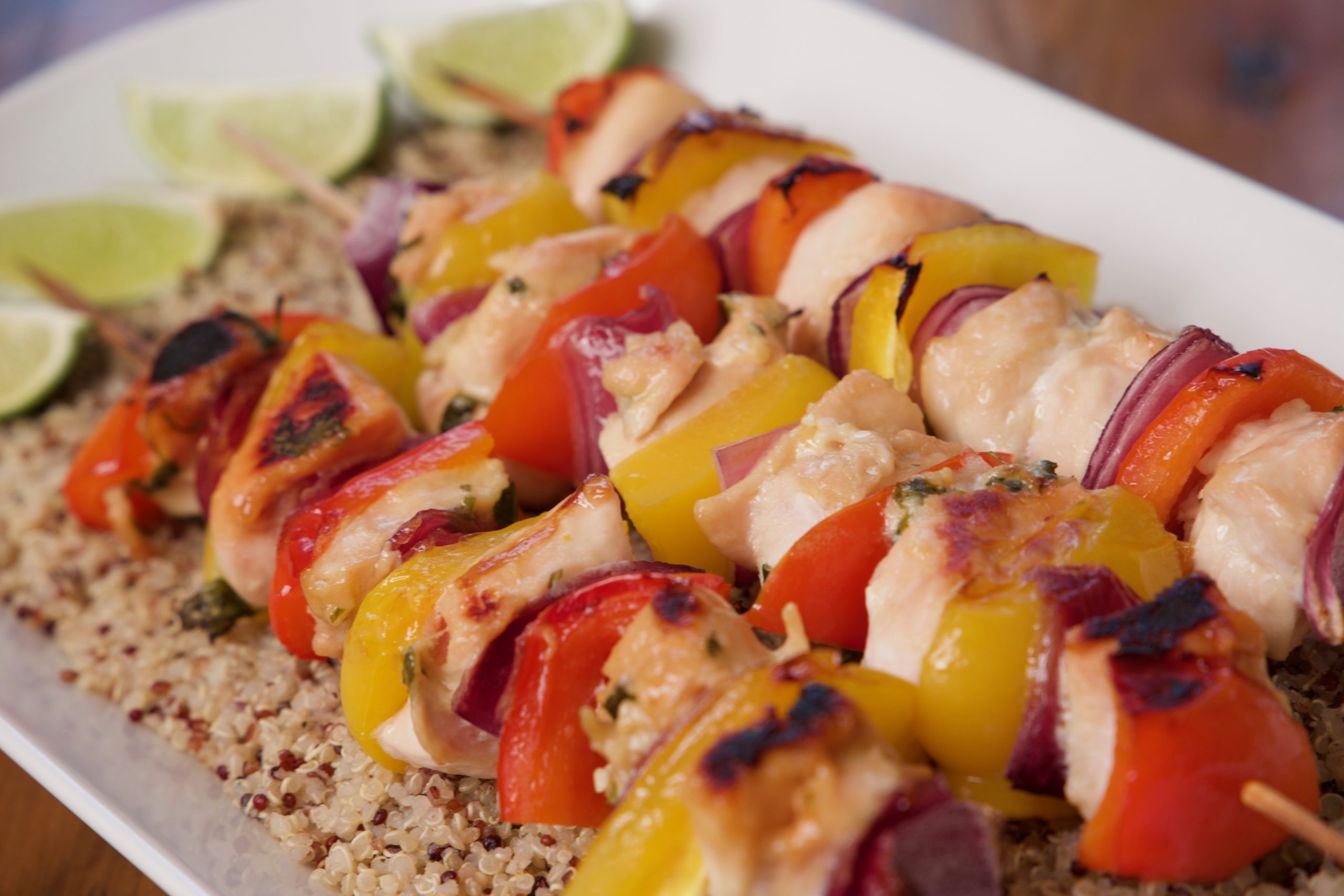 kabobs with cilantro chicken