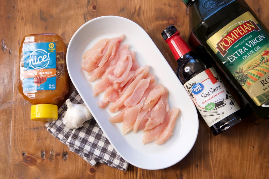 ingredients for garlic honey chiken
