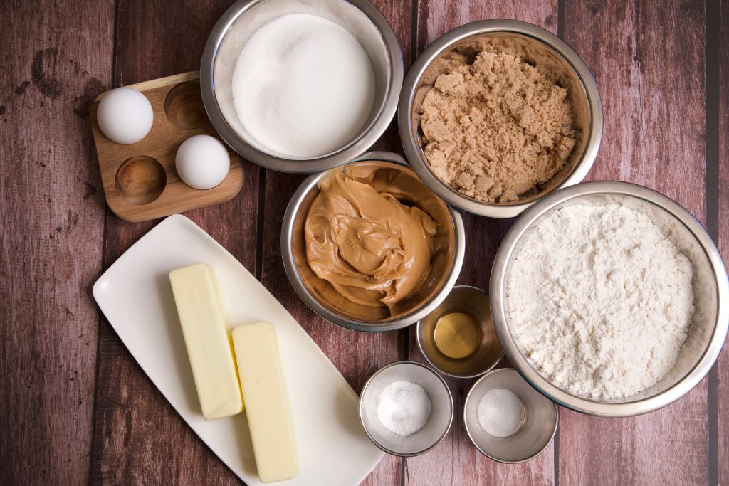 ingredients for peanut butter cookies
