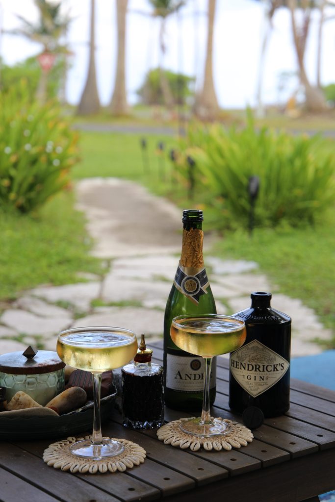 Golden Hour Champagne Cocktail ready to drink