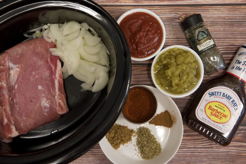 Tex Mex Pulled Pork Ingredients