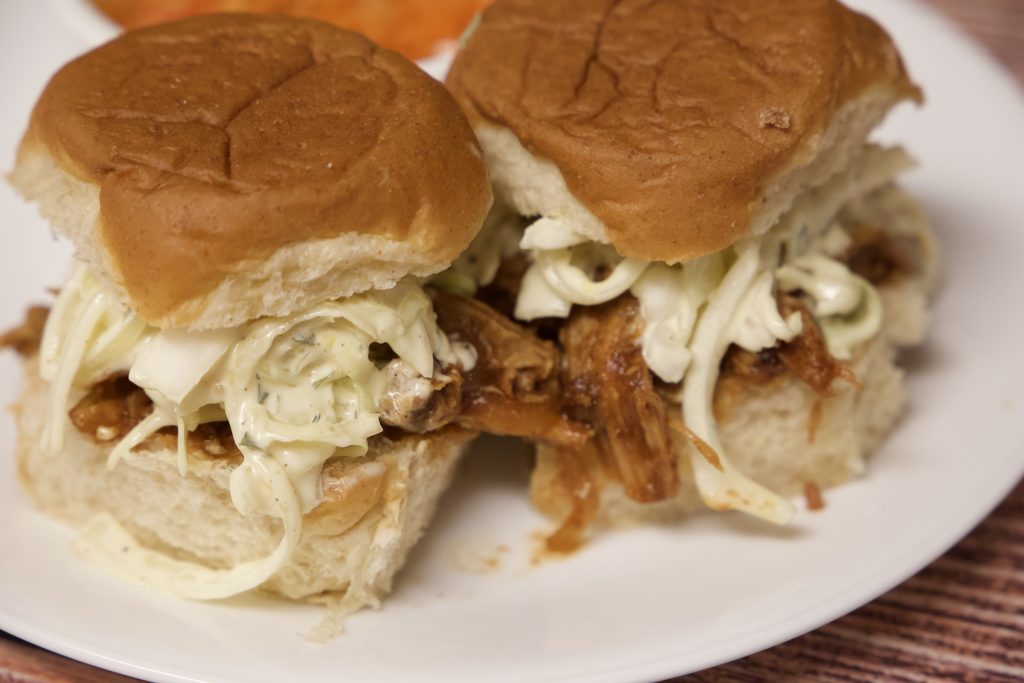 Tex mex pulled pork ready to serve